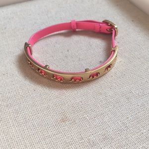 Stella & Dot strength elephant bracelet pink gold